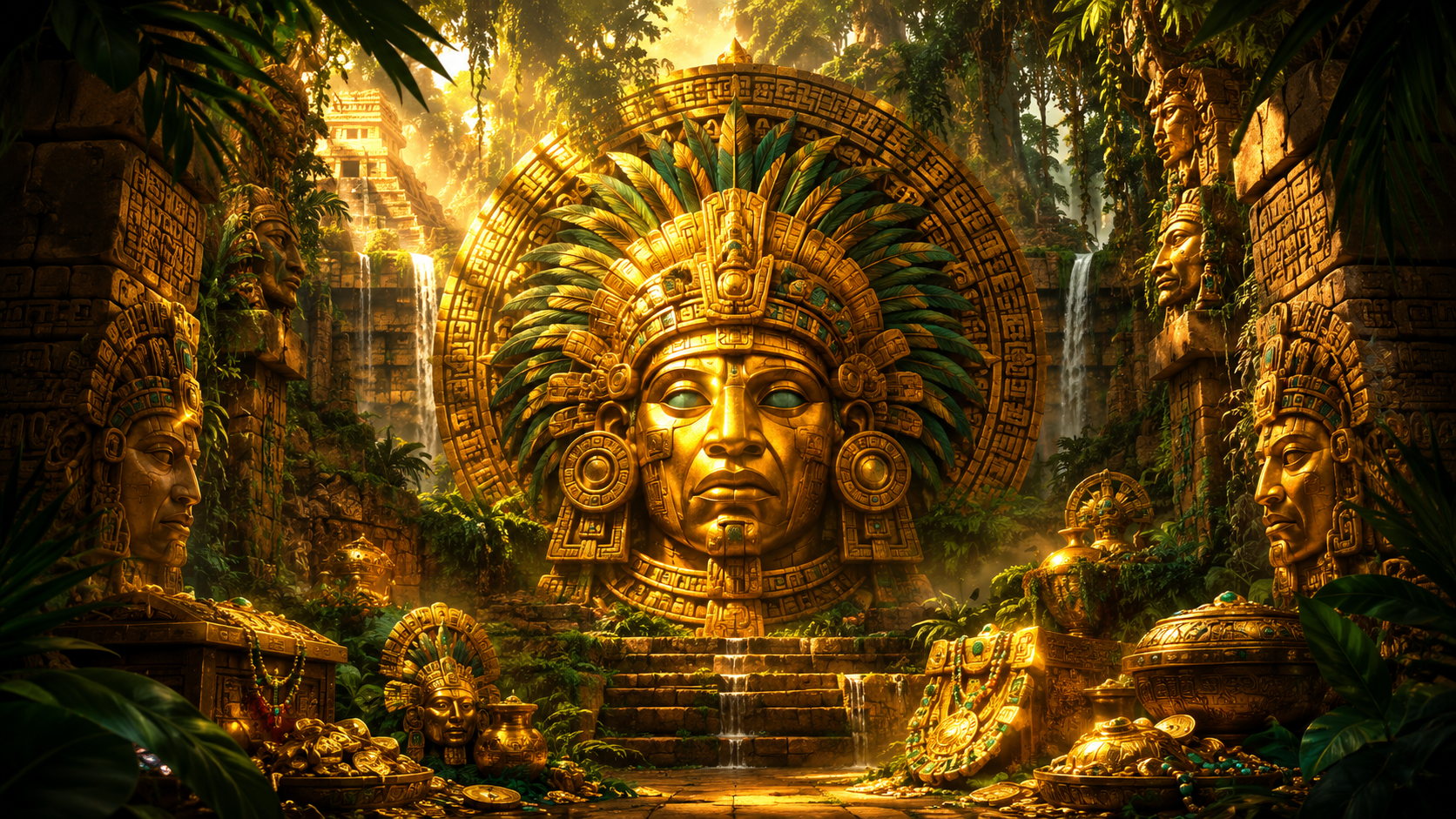 ภาพรีวิวเกม Azteca บน Joker Gaming แสดงธีมและบรรยากาศของเกม