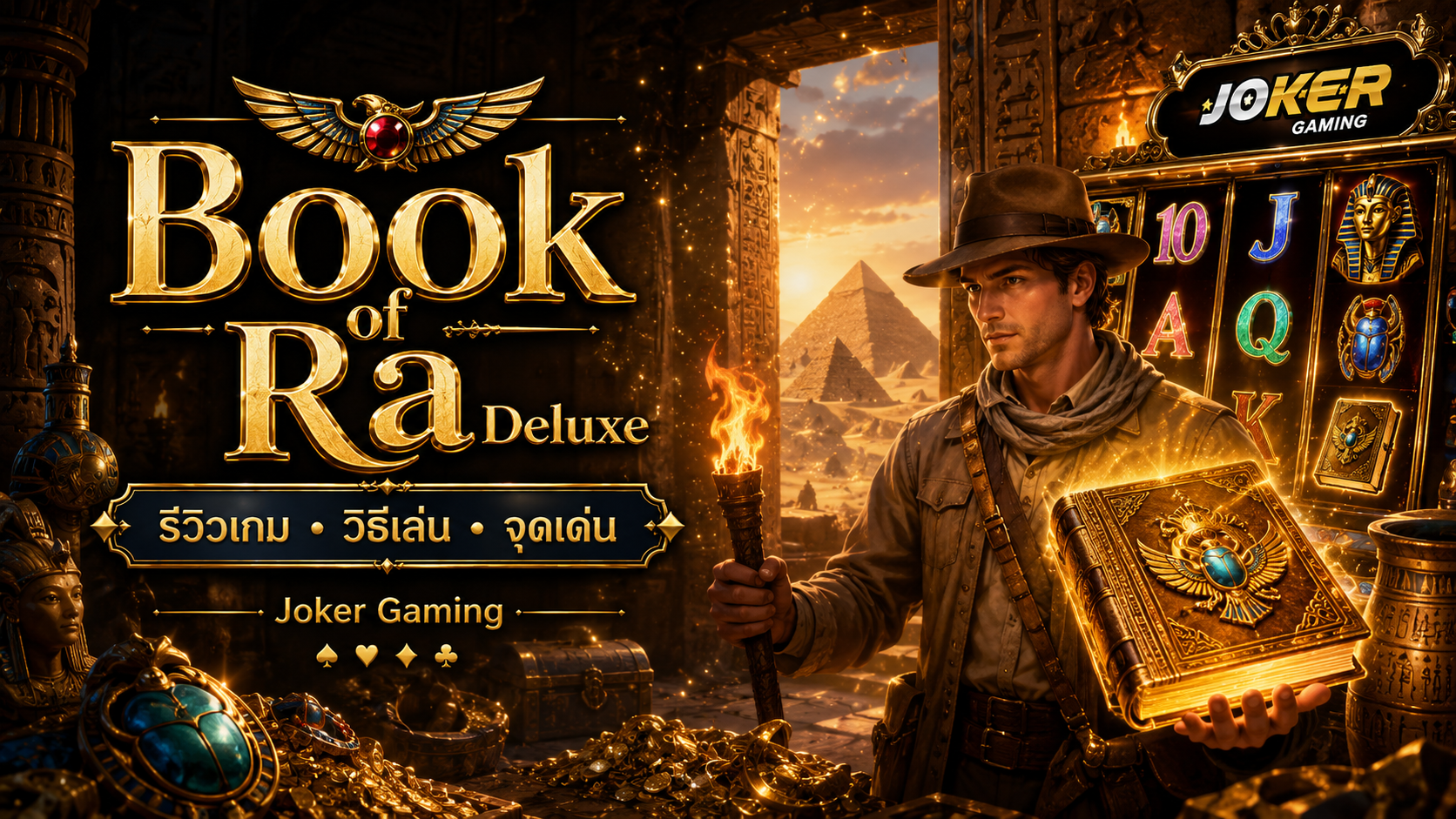 ภาพประกอบรีวิวเกม Book of Ra Deluxe บน Joker Gaming