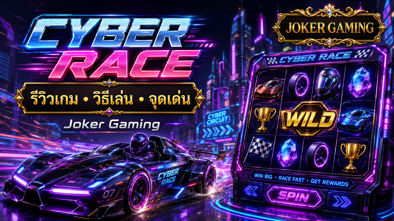 ภาพประกอบรีวิวเกม Cyber Race บน Joker Gaming