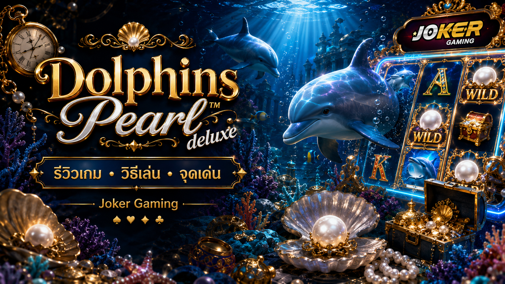ภาพประกอบรีวิวเกม Dolphins Pearl Deluxe บน Joker Gaming
